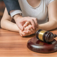 Woman in court with attorney. Learn which states don’t count out-of-state duis